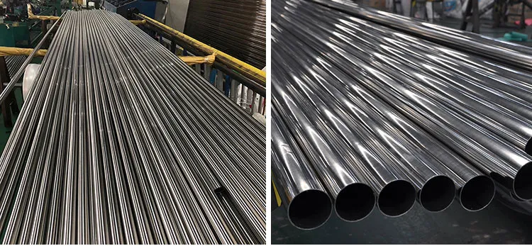 ASTM Round Stainless Steel Pipe 201 304 316 309S 310S 430 Di sikat/di cermin dipoles tanpa jahitan/dilas 1